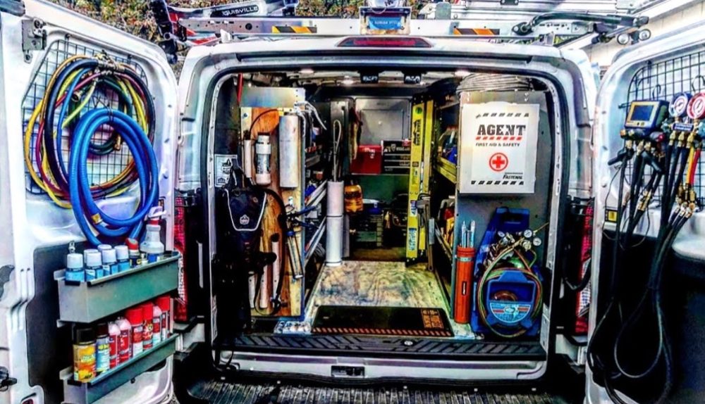 HVAC van setup ideas