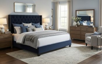 King bedroom set with storage drawers