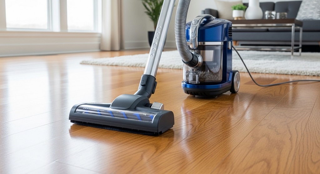 Proper technique for vacuuming hardwood floors without streaks