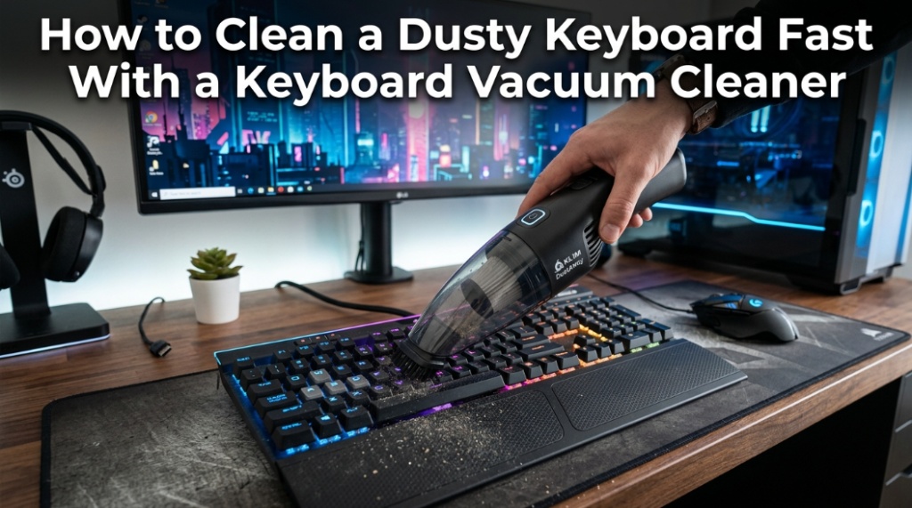 How to Clean a Dusty Keyboard Fast With a Keyboard Vacuum Cleaner