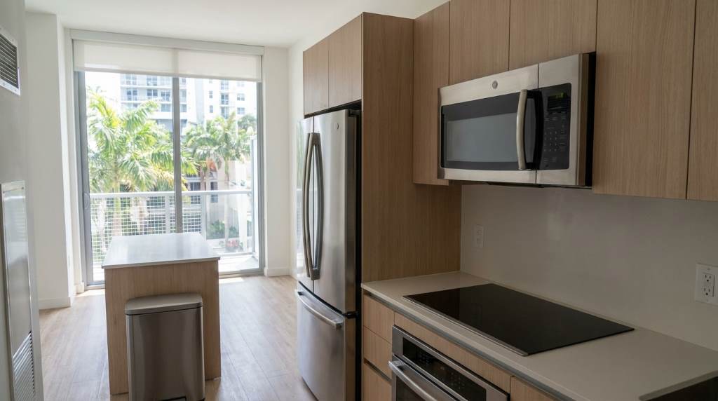 How Small Apartments in Miami, FL Make Kitchen Appliances Look Perfectly Aligned